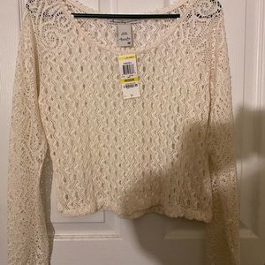 Long sleeve Knit American Rag Crop Top